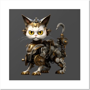 Steampunk Cat Posters and Art